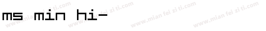 ms min hi字体转换